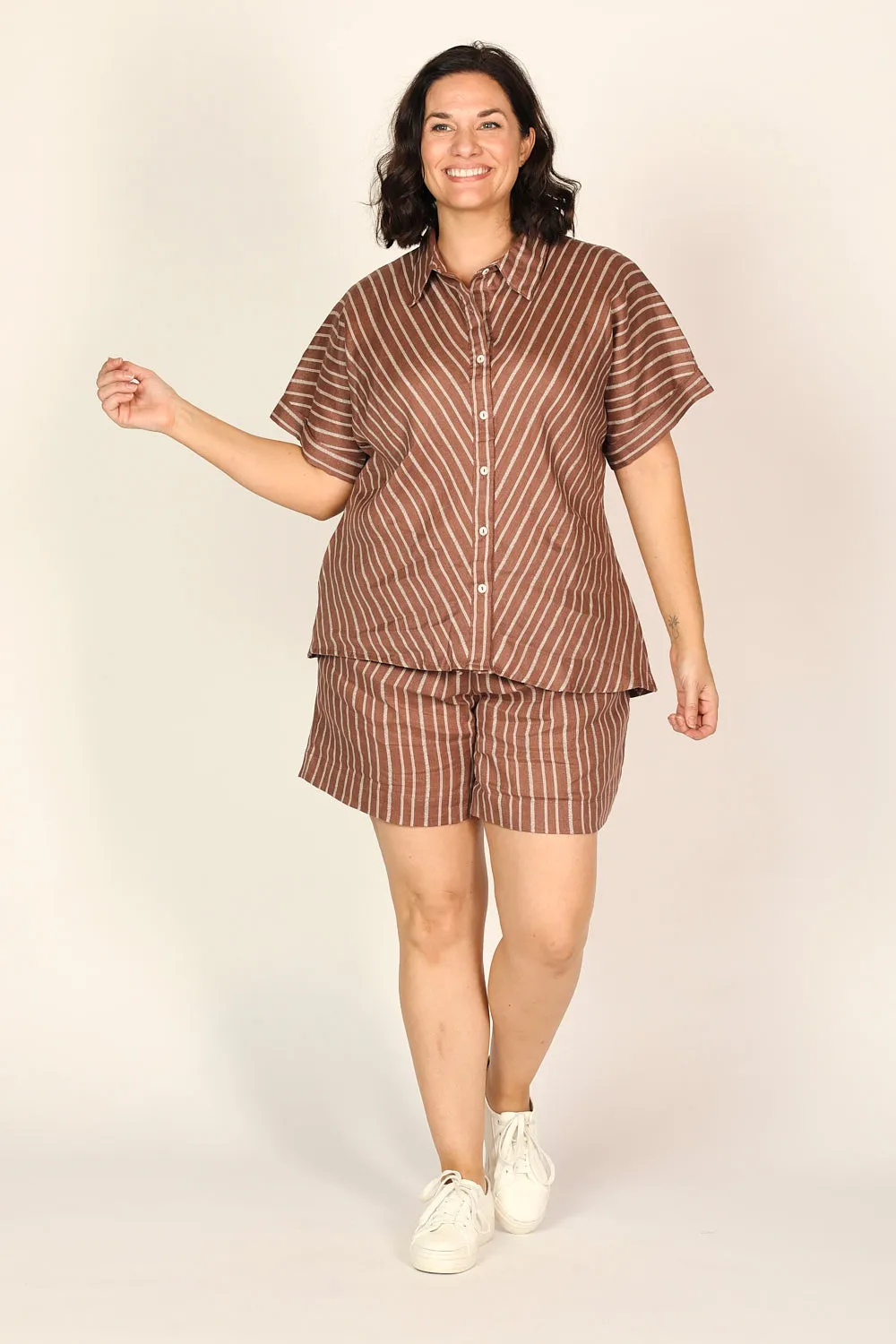 Carmen Linen Shirt in Nutmeg