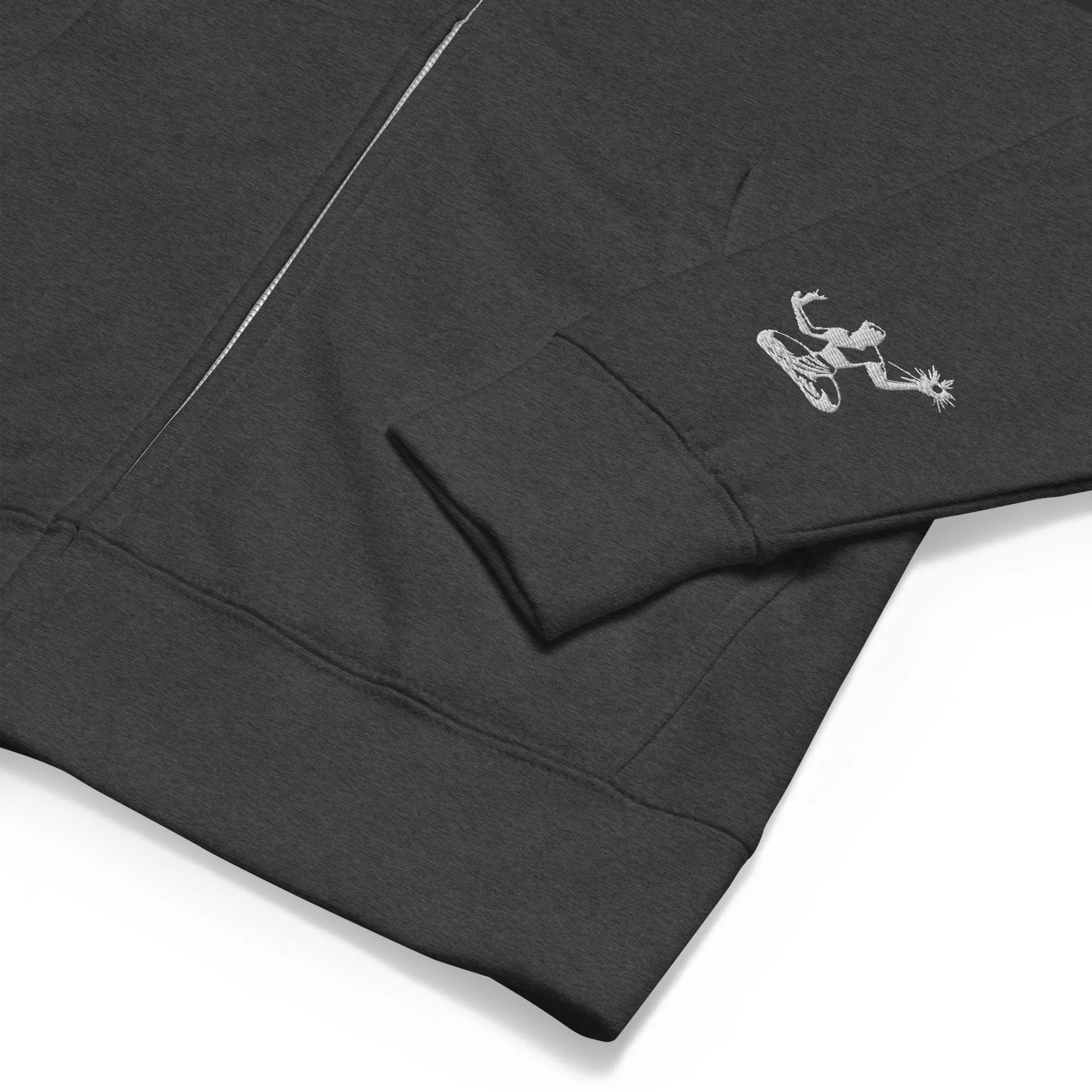 Detroit Champ Premium Unisex Fleece Zip Hoodie - Charcoal Heather