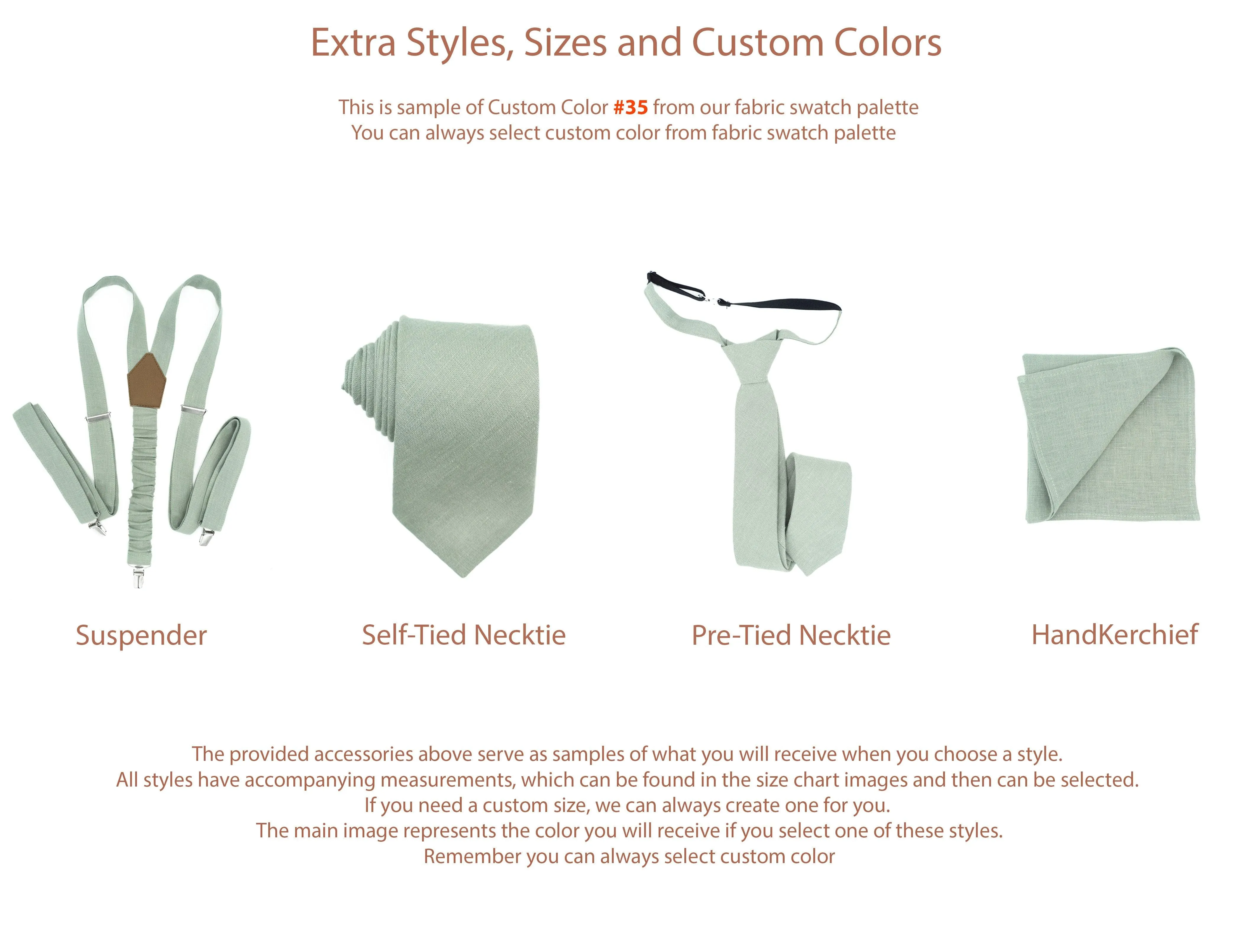 Green bow tie | green linen bow tie