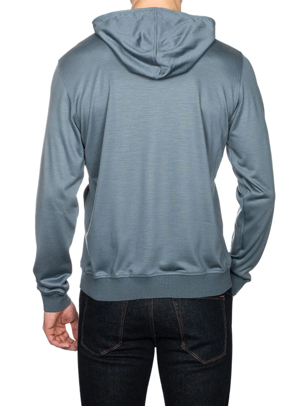 Hooded Wool Full Zip Green