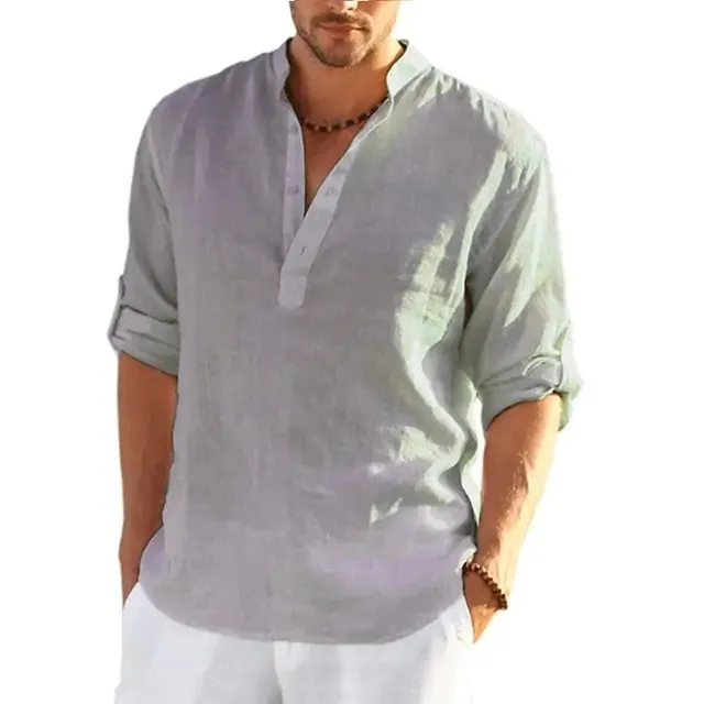 Linen Short Sleeve Shirt – Button Down for Summer Comfort and Casual