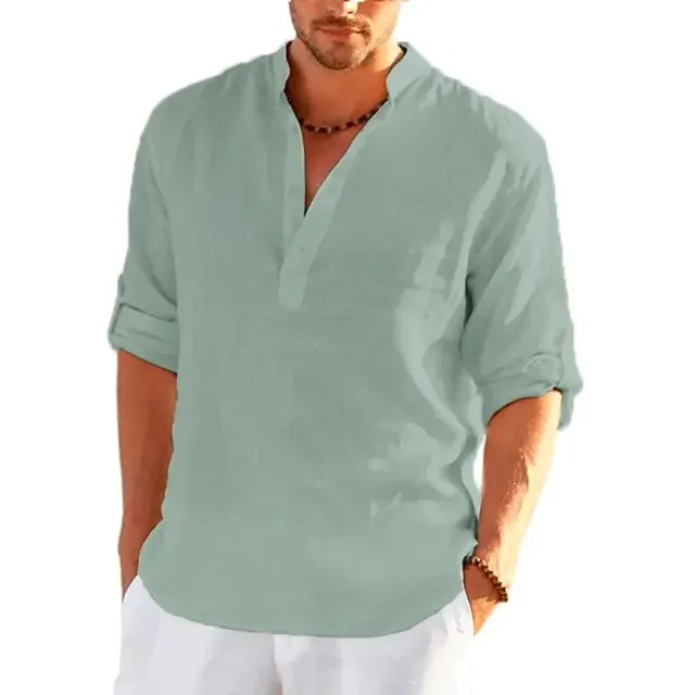 Linen Short Sleeve Shirt – Button Down for Summer Comfort and Casual