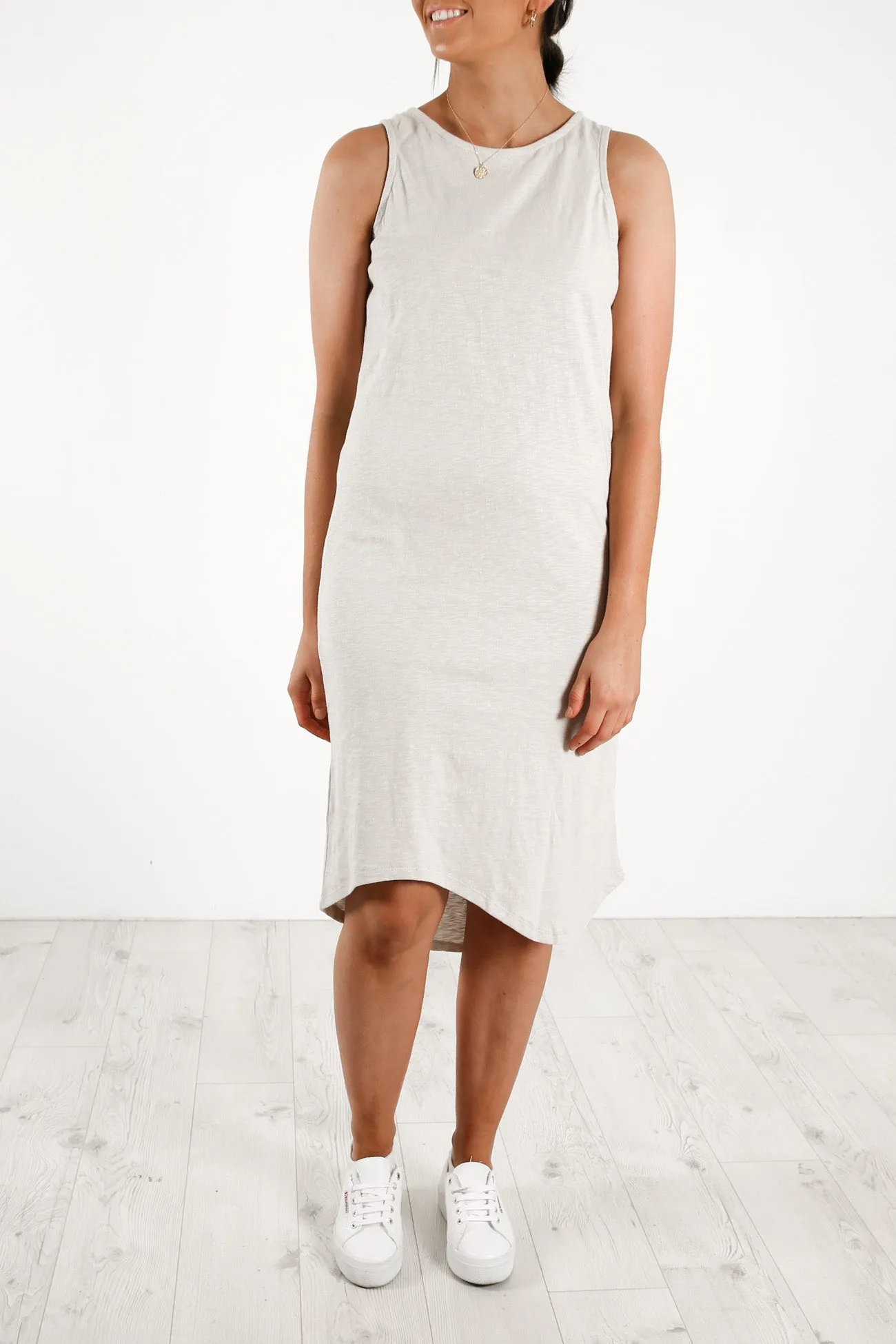 One In Eight Slub Midi Grey Marle