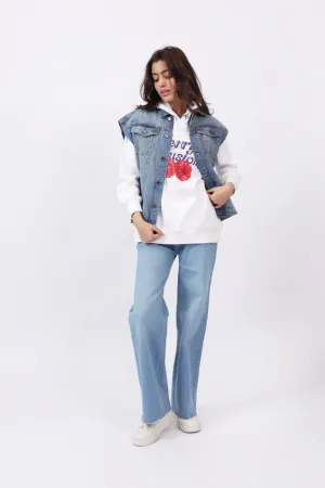 SLEEVELESS DENIM JACKET